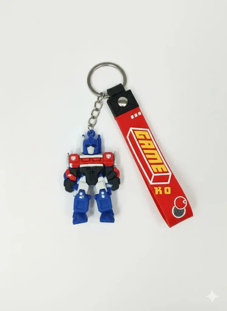 3D TRANSFORMER DESIGN KEYCHIN OPTIMUS PRIME WITH SILICON BELT
