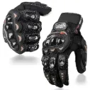 AutokraftZ Black Probiker Protective Full Finger Gloves Anti-Skid Surface Breathable Bike Riding Glove for Motorcycle, Cycling,Climbing Mountaineering,Hiking (Medium, 1 Pair)